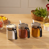 SpiceGlide - Glazen Kruiden Organizer met Lepel